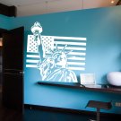 USA The Statue of Liberty American flag Kids Stylish Wall Art Sticker Decal 9384