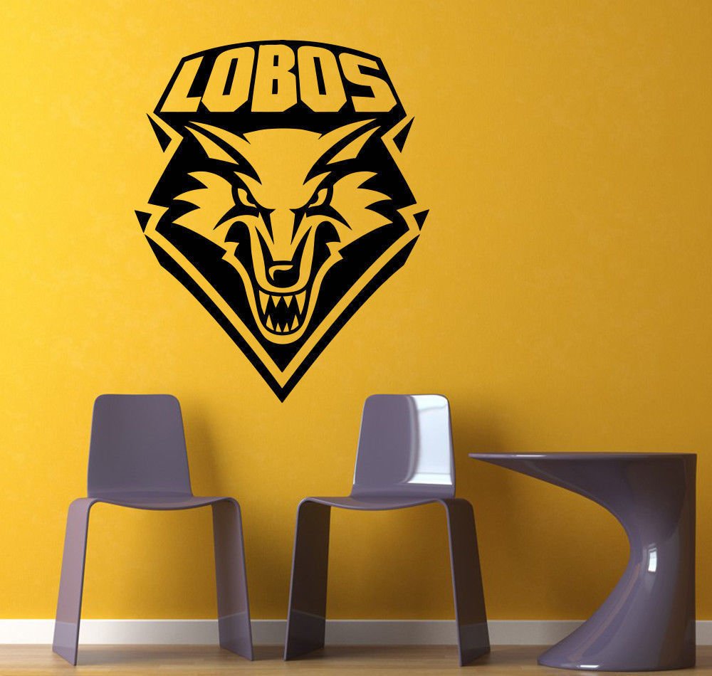NCAA Wall Mural Vinyl Sticker GYM SPORTS LOGO Emblem New Mexico Lobos DA3086