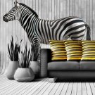 Big Zebra Animal Zoo Full Color Wall Decal Sticker AN-97 FRST
