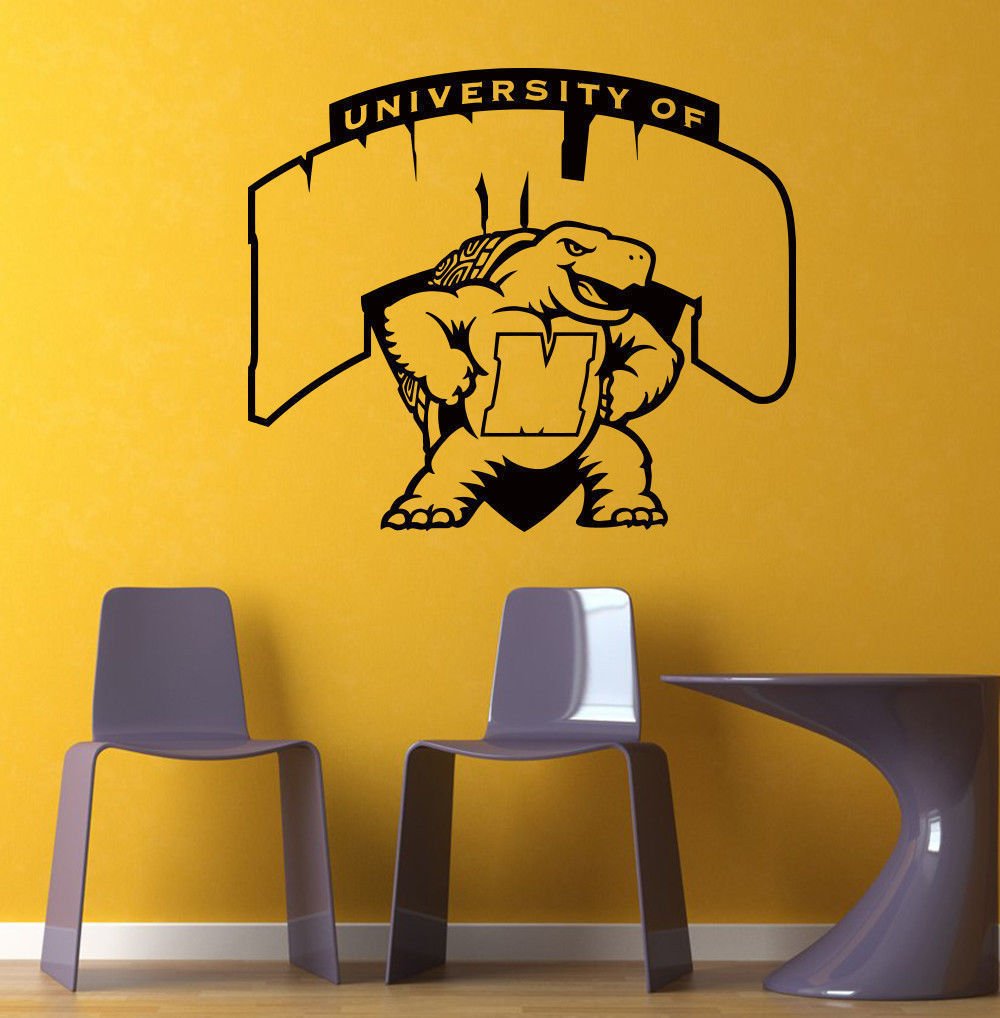 NCAA Wall Mural Vinyl Sticker Gym SPORTS LOGO Team Maryland Terrapins DA2984