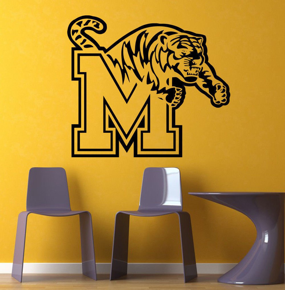NCAA Wall Mural Vinyl Sticker Gym SPORTS LOGO Team Memphis Tigers DA2977