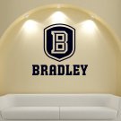NCAA Wall Mural Vinyl Sticker GYM STORE SPORTING LOGO TEAM BRADLEY DA2679