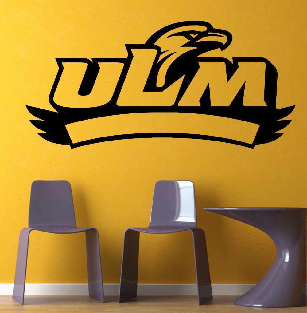 NCAA Wall Mural Vinyl Sticker Gym SPORTS Emblem Louisiana-Monroe Warhawks DA2933
