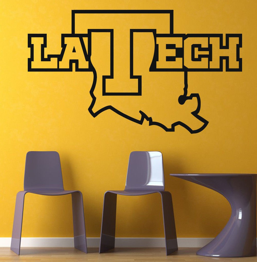 NCAA Wall Mural Vinyl Sticker Gym SPORTS Emblem Louisiana Tech Bulldogs DA2932