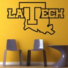 NCAA Wall Mural Vinyl Sticker Gym SPORTS Emblem Louisiana Tech Bulldogs DA2932