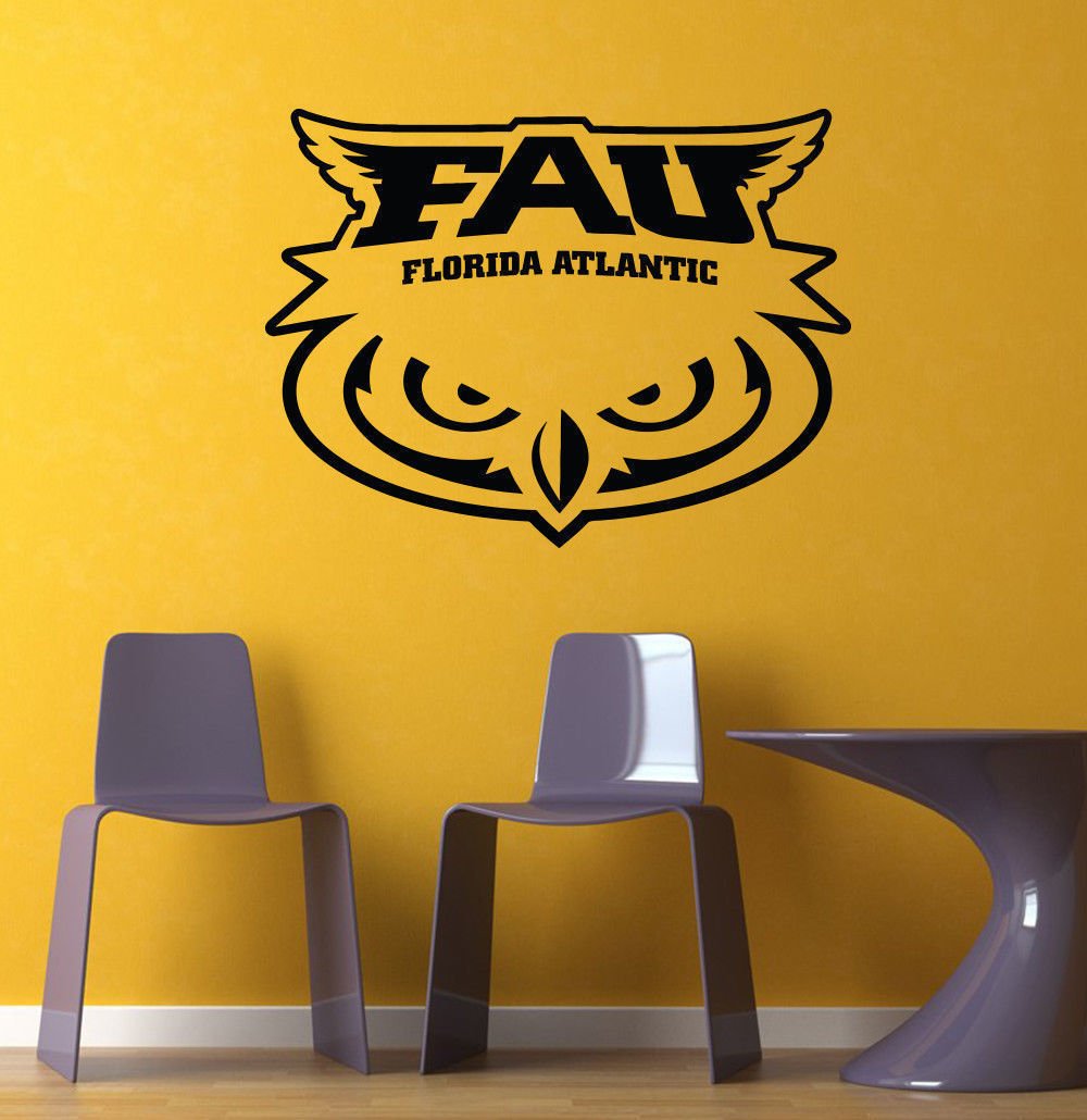 NCAA Wall Mural Vinyl Sticker GYM SPORTS LOGO TEAM FLORIDA ATLANTIC DA2874