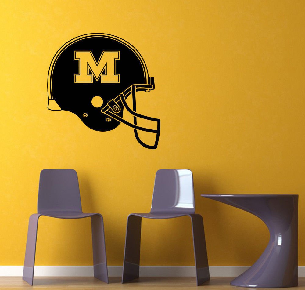 NCAA Wall Mural Vinyl Sticker GYM SPORTS LOGO Helmet Team Missouri Tigers DA3027