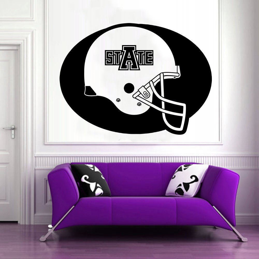 NCAA Wall Mural Vinyl Sticker SPORT SHOP SPORTS HELMET LOGO STATE DA2646