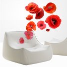 Poppy Flowers Beauty Spa Full Color Wall Decal Sticker AN-352 FRST