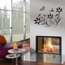 Wall Decor Vinyl Decal Sticker Beautiful Butterflies And Flowers tz2194