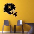 NCAA Wall Mural Vinyl Sticker GYM SPORTS LOGO Helmet Nebraska Cornhuskers DA3043