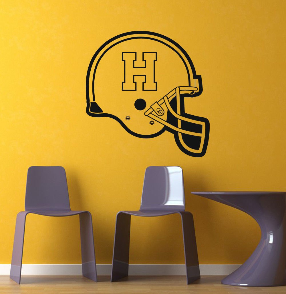 NCAA Wall Mural Vinyl Sticker GYM SPORTS LOGO EMBLEM HELMET HARVARD DA2831