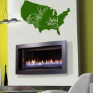 USA America animals Island Kids Room Stylish Wall Art Sticker Decal 10045