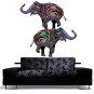India Elephant Ornament Patterns Full Color Wall Decal Sticker AN-227 FRST