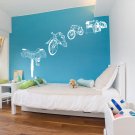 Bike fenders Kids Room Children Stylish Wall Art Sticker Decal 8796