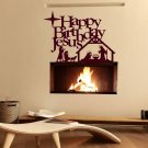 Happy Birthday Jesus holiday Balloons Stylish Wall Art Sticker Decal 9066