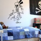 Skeleton dancer hat cane Kids Room Children Stylish Wall Art Sticker Decal 8808