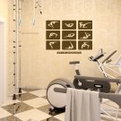 Sport fitness acrobatics classes gym Room Stylish Wall Art Sticker Decal 9432