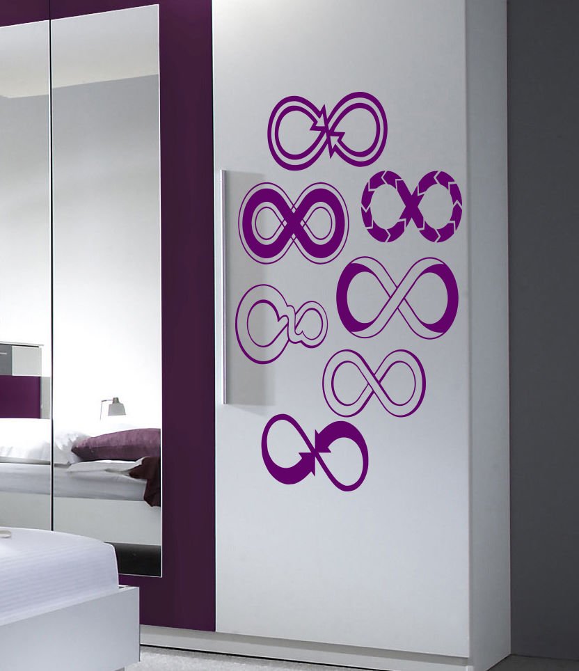 Infinity eternity quote Kids Room Children Stylish Wall Art Sticker Decal 9631