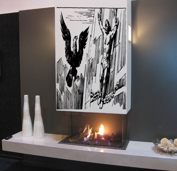 Prometheus eagle legend myth Kids Room Stylish Wall Art Sticker Decal 9872