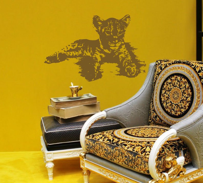 Animal kitten cat tiger cub Kids Room Stylish Wall Art Sticker Decal 9968