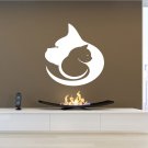 Dog cat animal friends Kids Room Children Stylish Wall Art Sticker Decal 10118