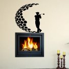 Sport Golf ball and stick Kids Room Children Stylish Wall Art Sticker Decal 9612