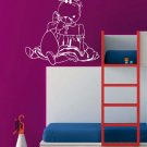Easter bunny Easter little girl Kids Room Stylish Wall Art Sticker Decal 9047