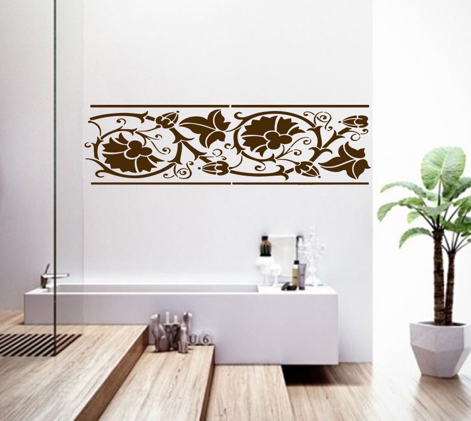 Abstraction flowers leaves template Kids Stylish Wall Art Sticker Decal 8885