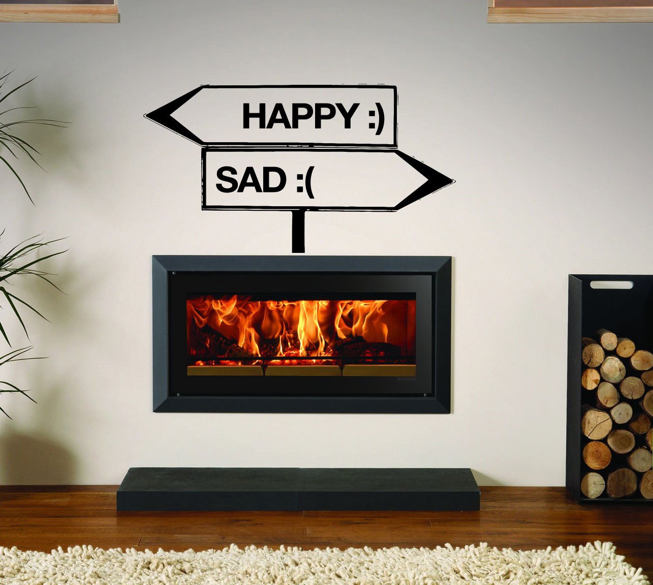 Pointer happy sad Kids Room Children Stylish Wall Art Sticker Decal 10023