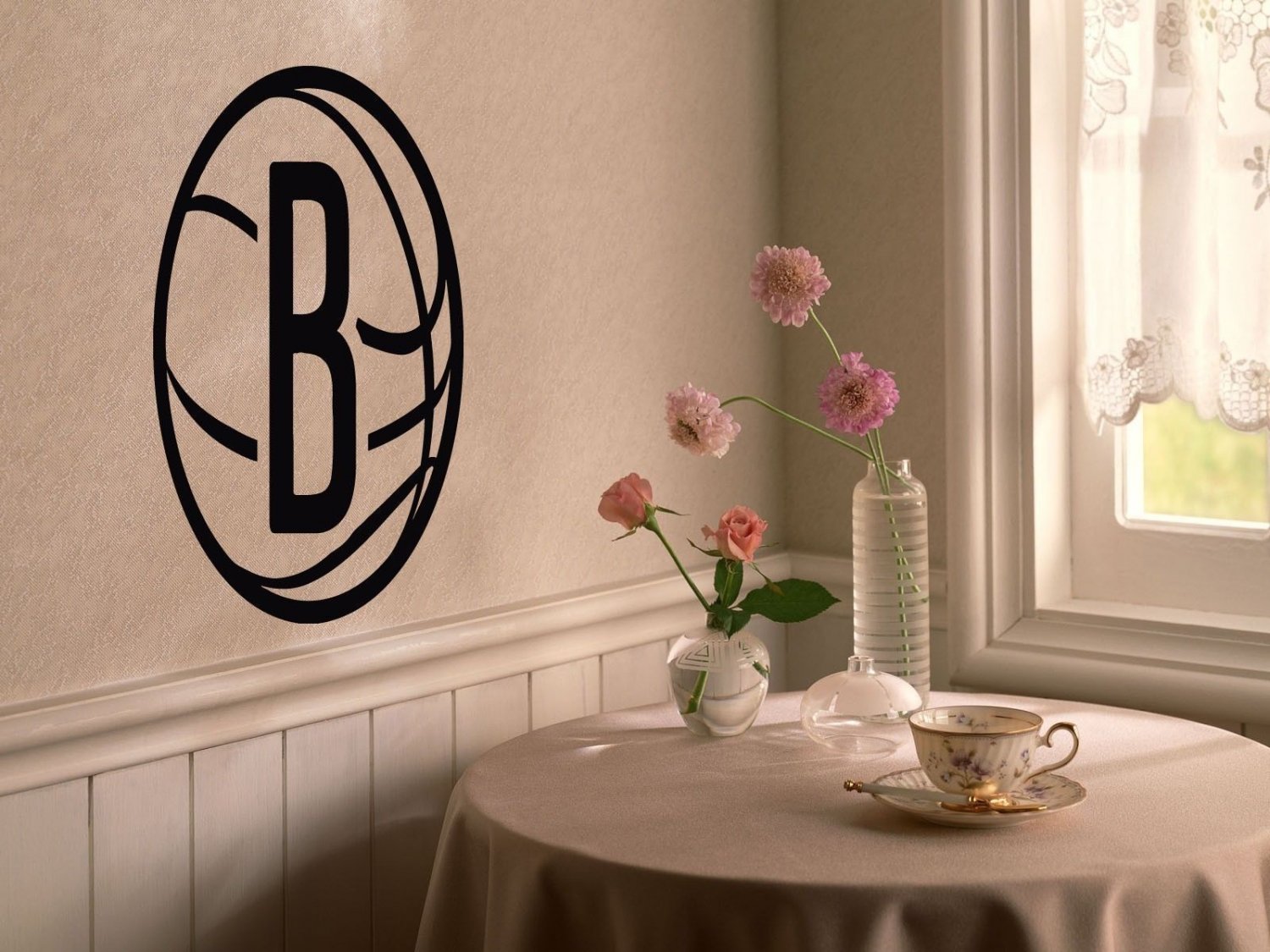 Wall Sticker Decal American Basketball NBA Team Logo Brooklyn Nets Gm1775