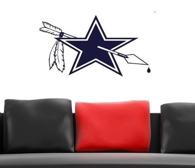 Wall Sticker Decal NFL Team Logo Redskins Vs Cowboys Rivalry Gm1187