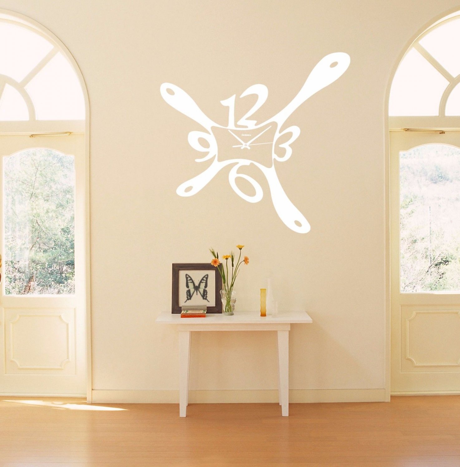 Clock time figures hour hand Room Children Stylish Wall Art Sticker Decal 8812