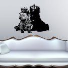 Dog queen king pet cuties Kids Room Children Stylish Wall Art Sticker Decal 9442