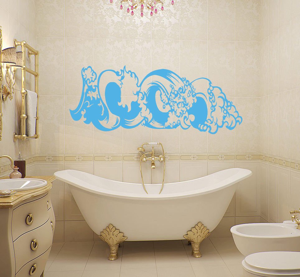 Waves ocean element water Kids Room Stylish Wall Art Sticker Decal 9727