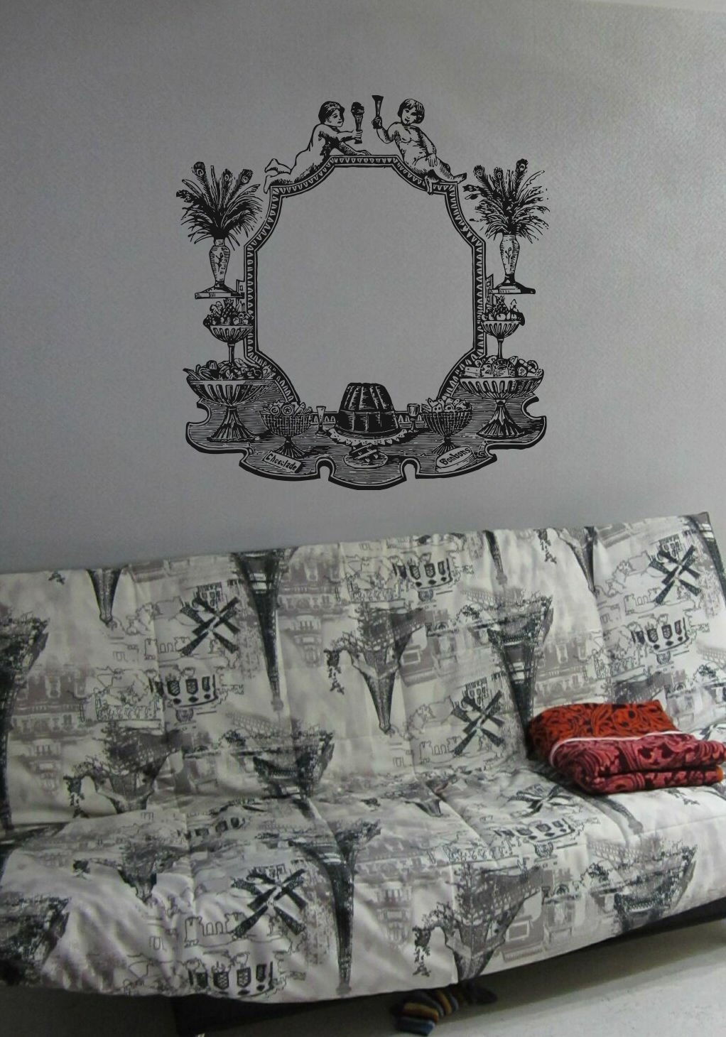 Photo frame flowers template collage angel Stylish Wall Art Sticker Decal 9198