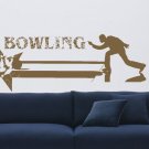 Bowling kegling sport ball skittles ninepins Stylish Wall Art Sticker Decal 8745