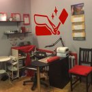 Beauty salon manicure pedicure flower hands Stylish Wall Art Sticker Decal 9030