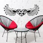 Wall Decal Heart Wings Pattern Art Kids Bedroom Decor Vinyl Sticker Murals AM22