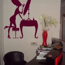 Beauty salon barbershop lipstick girl Room Stylish Wall Art Sticker Decal 9242