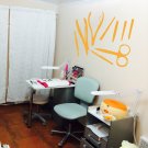 Beauty salon manicure pedicure scissors Stylish Wall Art Sticker Decal 9026