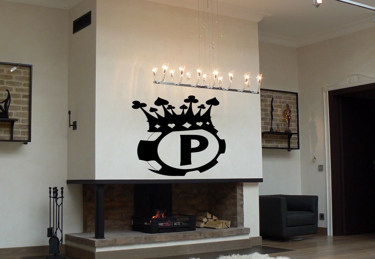 Playing chips poker a game king crown Kids Stylish Wall Art Sticker Decal 9892