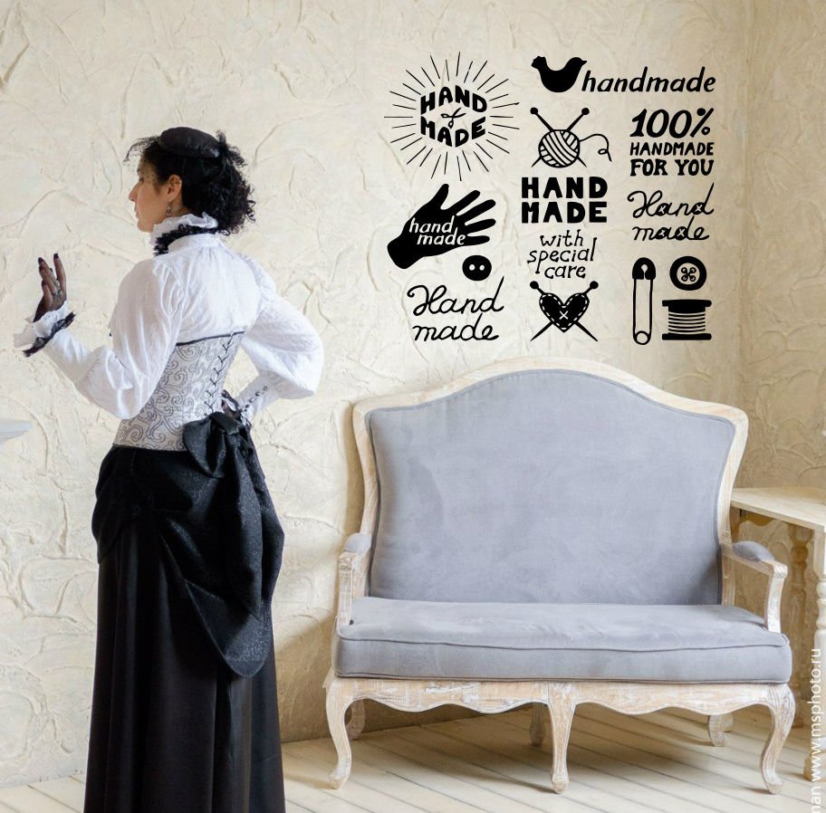 Studio atelier hand made handiwork Love heart hobby Wall Art Sticker Decal 9427