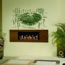 Nest birds nature landscape swamp Kids Stylish Wall Art Sticker Decal 10036