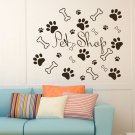 Wall Decal Quote Pet Shop Paws Dog Bones Art Kids Decor Sticker Murals AM115