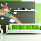 Girl Rainbow Children Room Cartoon Full Color Wall Decal Sticker KR-91 FRST