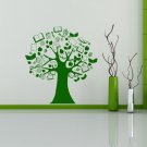 Tree textbooks Apple tree flowers leaves Stylish Wall Art Sticker Decal 9752