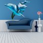 Dolphins Ocean Nautical Wildlife Full Color Wall Decal Sticker KR-85 FRST