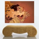 Smoking Man Portrait Modern Art Full Color Wall Decal Sticker AN-656 FRST