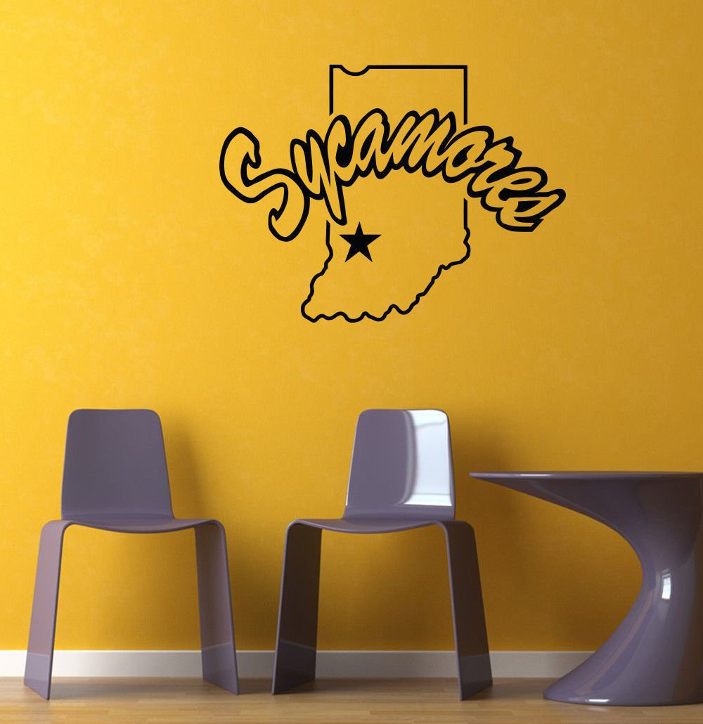 NCAA Wall Mural Vinyl Sticker GYM SPORTS LOGO Indiana State Sycamores DA2895